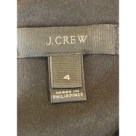 J. Crew Womens A Line Sheath Dress Sleeveless Polka Dots Back Zip Black Size 4 - Picture 6 of 8